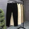 Calças casuais da moda e simples de cor sólida estilo coreano para homens, novas calças de perna reta para outono, calças de estilo minimalista, disponíveis para atacado