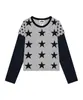 Camiseta Retro Y2K de Cuello Redondo y Manga Larga Estilo Harajuku Moda Nicho Tendencia Otoño e Invierno Transfronteriza Europea y Americana Nuevo Estilo