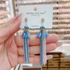 Pendientes Largos de Borla Retro de Lujo de Gama Alta Estilo Étnico Hechos a Mano Pendientes de Moda Nuevos 2026 Accesorios para Orejas
