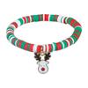 Mais Vendido Europeu e Americano Novo Vermelho, Verde e Branco Argila Polímerica Liga Letras Natal Enfeites de Mão Pendente Papai Noel Pulseira de Natal