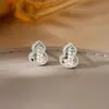 Brincos Pequenos de Abóbora Dourada Quebrada para Mulheres, Luxo Leve de Nicho de Alta Qualidade, Exquisitos, Novo Estilo Chinês, Tendência Nacional, Acessórios de Brincos