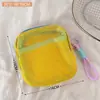 Bolsa de Maquiagem Bordada em Renda Azul com Babados, Alto Valor Estético, Bolsa de Mão Portátil Fresca e Simples para Viagem