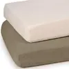 Funda de Cama de Dos Piezas de Tela Creada Transfronteriza Hilo de Algodón para Bebé Color Sólido Cubierta Completa para Cama de Bebé Sábana de Cama Transpirable de Hilo de Algodón de Doble Capa