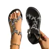 Sandálias Rasteirinhas Decorativas de Borboleta com Strass para Exportação Transfronteiriça para Mulheres Tamanho Grande Transfronteiriço Faixa Elástica Roupa Exterior Sandálias de Praia Wish