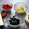Tigela de vidro transparente doméstica tigela de salada de frutas e vegetais japonesa dormitório de estudante celebridade da internet macarrão instantâneo tigela de arroz fria e quente