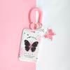 Set de Tarjetas Lindas Anti-pérdida para Niña Estudiante Dibujos Animados Mariposa Estilo Ins Bolsa para Tarjetas de Campus Tarjetas de Juego Cubierta Protectora para Tarjeta de Acceso