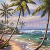 Pintura de diamante 5D diamante completo paisaje de playa pintura decorativa bordado de diamante DIY pintar pegar kit de pintura de ladrillo de diamante fabricantes