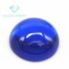 Atacado 5A redondo plano plano 34 # azul corindo pedra nua redonda plana curva brilhante 34 safira