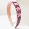 Diadema Transfronteriza Europea y Americana Nueva Color Sólido Flor de Cristal Full Diamante Estilo Barroco Moderna Versátil Accesorios para el Cabello de Fiesta de Graduación