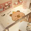 Alfombrilla de Escritorio de Capibara para el Aprendizaje Infantil, Alfombrilla de Cuero Impermeable y Lavable para Protección Ocular