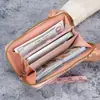 Billetera Larga para Mujer 2025, Bolso de Mano tipo Clutch Frosted con Cremallera Única, Portatarjetas de Moda, Billetera con Múltiples Ranuras para Tarjetas, Bolso para Mujer