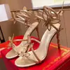 Sandalias de Tira de Tacón Alto con Forma de Serpiente Retorcida 3D de Mariposa con Pedrería RC para Mujer, Nuevo Estilo Verano 2025, Tacón Delgado, Sandalias Romanas con Tira