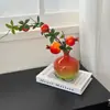 Adornos Festivos, Florero de Cerámica con Fruta de Granada Simulada, Adornos para Arreglos Florales, Florero Creativo de Nicho de Gama Alta, Adornos de Cerámica