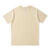 Top Ombro a Ombro de Manga Curta Algodão Puro Pesado Americano 220g Gola Redonda Oversize Camiseta Básica Masculina Moderna