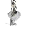 Colgante de Encaje Retro Amor Colgante de Llavero Espejo con Lazo Joyería de Moda de Nicho Exquisitos Accesorios para Mujer