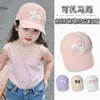 Gorra Bordada de Pato con Lazo y Cola de Caballo para Niños, Elegante Sombrero de Protección Solar para Niños y Niñas