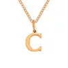 Nuevo Collar de Acero Inoxidable de 26 Letras de Amazon, Cadena para Clavícula Moderna y Versátil, Collar para Pareja con Apellido en Stock
