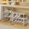 Estante para Zapatos de Ahorro de Espacio Debajo de la Cama Paquete Pequeño Tk Temu Transfronterizo Estante Sencillo para Zapatos de Dormitorio Estante de Entrada Multicapa