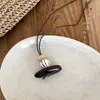 Collar Colgante de Madera Estilo Old Money para Mujer, Nuevo para Verano, Retro Chino, Cadena Larga para Clavícula, Cuerda Colgante Decorativa, Accesorio para Ropa