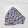 Chapéu touca de lã tricotada para outono e inverno com bordas largas, lenço de cabeça quente para mulheres, acessório para a cabeça com proteção para as orelhas, faixa de cabelo para cobrir cabelos brancos
