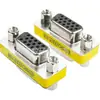 Adaptador VGA hembra a hembra cabezal integrado 3 filas 15 hembra a hembra D-SUB F-F