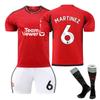 Camiseta de local de los Red Devils 2324 para hombre: Ronaldo 6, Martin 25, Sancho 10, Rashford 7, Mount, venta al por mayor.