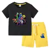 Camiseta de niños Rainbow Friends verano nuevo comercio exterior ropa infantil ins niños manga corta pantalones traje de dos piezas