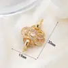 Hebilla para Collar de Perlas Color Oro 18K que Conserva el Color con Guirnalda de Circonita Hebilla Universal Accesorios de Joyería DIY de Alta Gama