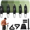 Banda de Resistência Fitness Multifuncional TPE Cor Gradiente Treinamento de Força Banda de Resistência Corda Elástica Treinador de Resistência Fitness
