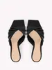 Nuevas Sandalias de Tacón Alto Estilo Europeo y Americano para Mujer de Verano, Material de Fibra Super, Versátiles y Adelgazantes, Estilo Caliente Transfronterizo Venta al por Mayor 57
