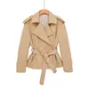 ZR Comércio Exterior Atacado Transfronteiriço 2026 Nova Moda Feminina Europeia e Americana Elegante Estilo Executivo Trench Coat com Cintura Marcada