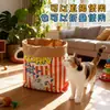 Bolsa de papel kraft para gatos, linda, educativa, para aliviar el estrés, bolsa de escondite para gatos, adecuada para todas las estaciones, juguete de tabla rascadora para gatos resistente a los arañazos