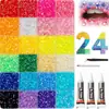 Bestseller transfronteiriço conjunto de acessórios para nail art em caixa com 40 grades 32 grades com pérolas, strass de fundo plano em resina e decorações para unhas DIY