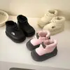 Botas de Neve Infantis Inverno 1-6 Anos Meninos e Meninas Sapatos de Algodão Pão Sola Macia Aveludado Espessado Quente Sapatos para Caminhada de Bebê