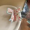 Pinza de Garra para Cabello con Lazo de Flor Tridimensional Estilo Mori Girl Mariposa Cereza Pinza de Tiburón Pinza de Resina para Cabello Accesorios para el Cabello Tocado