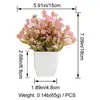 Planta de Simulación en Maceta Eucalipto Hierba de Primavera Hierba Rohan Planta Verde Decoración de Escritorio Decoración de Sala de Estar Planta Verde Artificial Transfronteriza