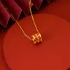 Novo Estilo Simples Pingente Colar Banhado a Ouro em Forma de Cintura Latão Joias Banhadas a Ouro Presente de Férias para Mulheres Venda Direta da Fábrica