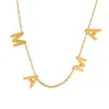 Diseño de nicho diseño de letras regalo de joyería para el Día de la Madre comercio exterior transfronterizo personalizado colgante chapado en oro collar para la clavícula