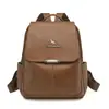 Mochila de cuero suave transfronteriza, nuevo diseño elegante estilo coreano, gran capacidad, adecuada para mujeres, moderna para ir al trabajo y viajar