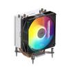 Radiador Ya Jun X400 para CPU, refrigerado por aire, con 4 tubos de calor, contacto directo, torre, ventilador único, luces de colores, ventilador de 11 cm