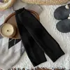 Polainas de algodão tricotadas com listras verticais para mulheres, espessadas para outono e inverno, aquecedores de perna de tricô à máquina de alta resistência