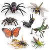 Simulación sólida Araña Naruto ciempiés modelo de insecto juguete para niños mariposa abeja animal decoración bandeja de arena