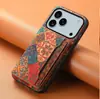 Funda de Corcho Flor para iPhone 18-8 Serie Completa con Porta Tarjetas, Fábrica Artesanal al por Mayor
