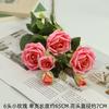 Simulación 6 rosas pequeñas peonía flor falsa decoración hogar sala de estar flor falsa red roja parloteando libro rojo pequeño