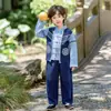 Uniformes de Clase de Jardín de Infancia Conjunto de Ropa para Actuación Infantil del Festival de Medio Otoño 2025 Primavera y Otoño Estilo Chino Ropa de Actuación de la Dinastía Han para Niños y Niñas Traje Tang