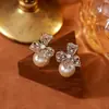 Pendientes Vintage de Mousse Mocha con Flor de Enredadera Hueca para Mujer, Elegantes y Lujosos, Pendientes Versátiles