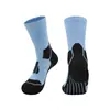 Calcetines Antibacterianos de Lana Merino, Calcetines Acolchados para Senderismo y Montañismo, Suela de Toalla Antideslizante, Calcetines Transpirables de Media Caña para Deportes al Aire Libre