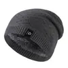 Nuevo gorro de punto simple de invierno para circunferencia de cabeza grande, protección para orejas frías en ciclismo para hombres, gorro de lana con forro polar para mujeres, venta al por mayor