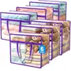 Bolsa de Almacenamiento Portátil de PVC Transparente, Bolsa de Almacenamiento Visible a Prueba de Humedad y Polvo, Gran Capacidad, Bolsa para Guardar Colchas para Mudanzas