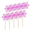 Cartão de decoração de bolo de Natal floco de neve decoração de bolo de inverno neve plug-in festa plug-in pacote com 10